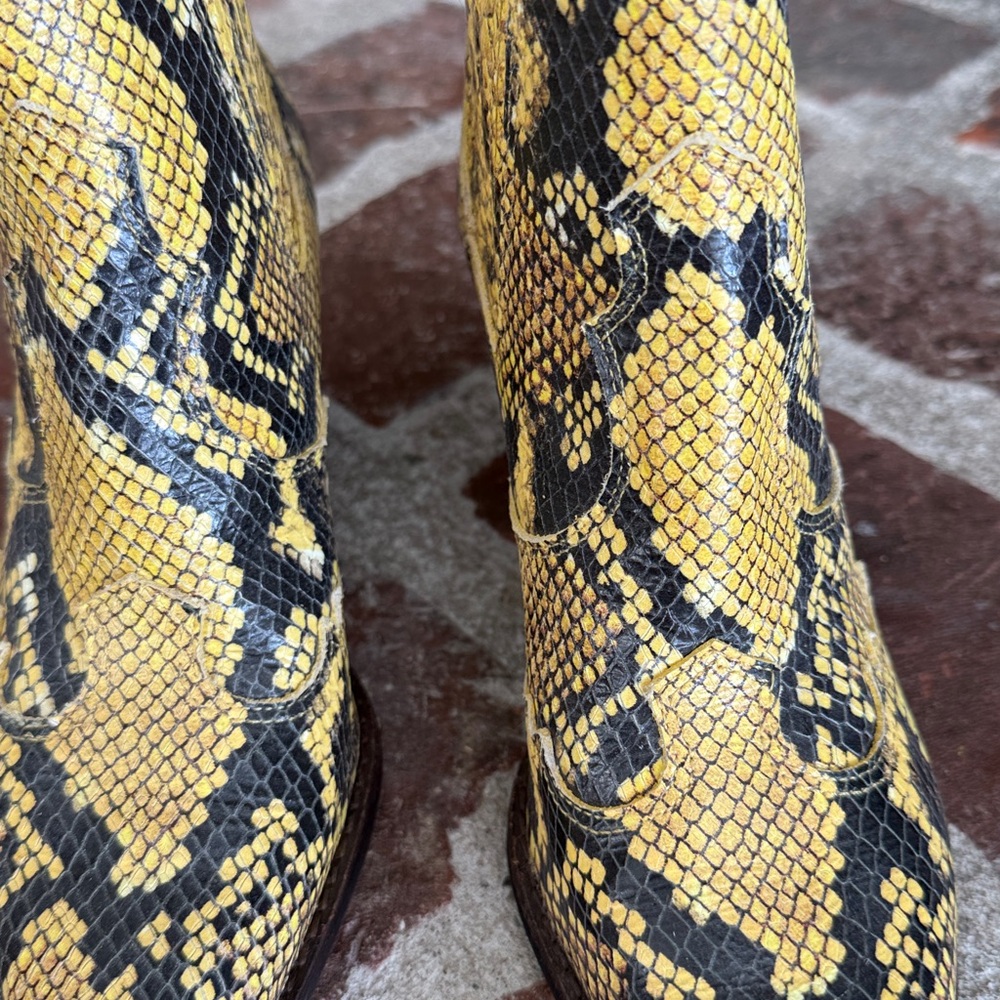 Sam Edelman Ankle Boots - Yellow Snake - Picture 5 of 5